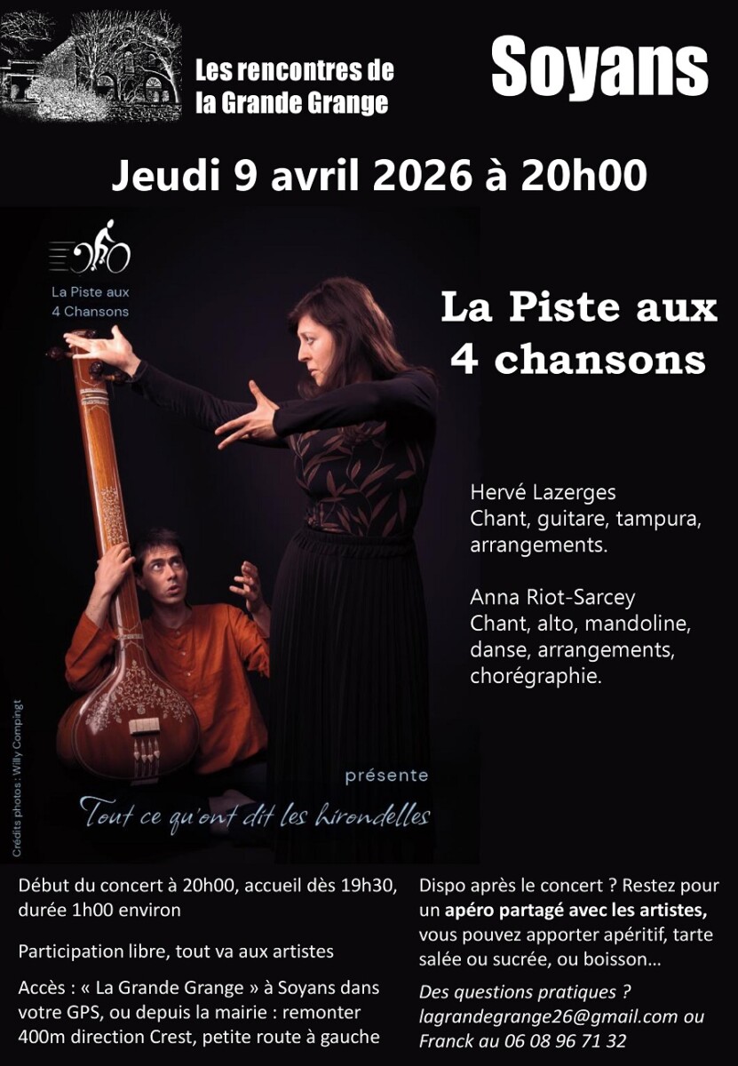 La Piste aux 4 chansons 09-04-2026